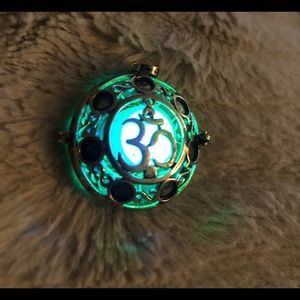 OM LED Bronze Pendant Necklace